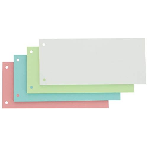 Oxford Lot de 100 intercalaires perforés en carton 190 g/m² 4 couleurs