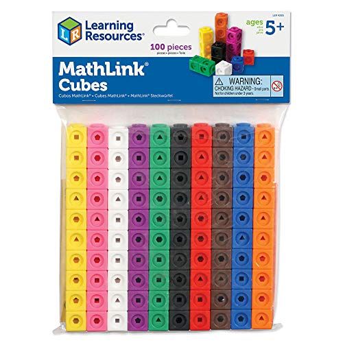 Learning Resources Cubes Mathématiques à Emboîter – Lot de 100 – Activité Éducative STEM Dès 5 Ans – pour Calcul, Tri et Motricité Fine – Compatible Montessori – Idée Cadeau Enfant