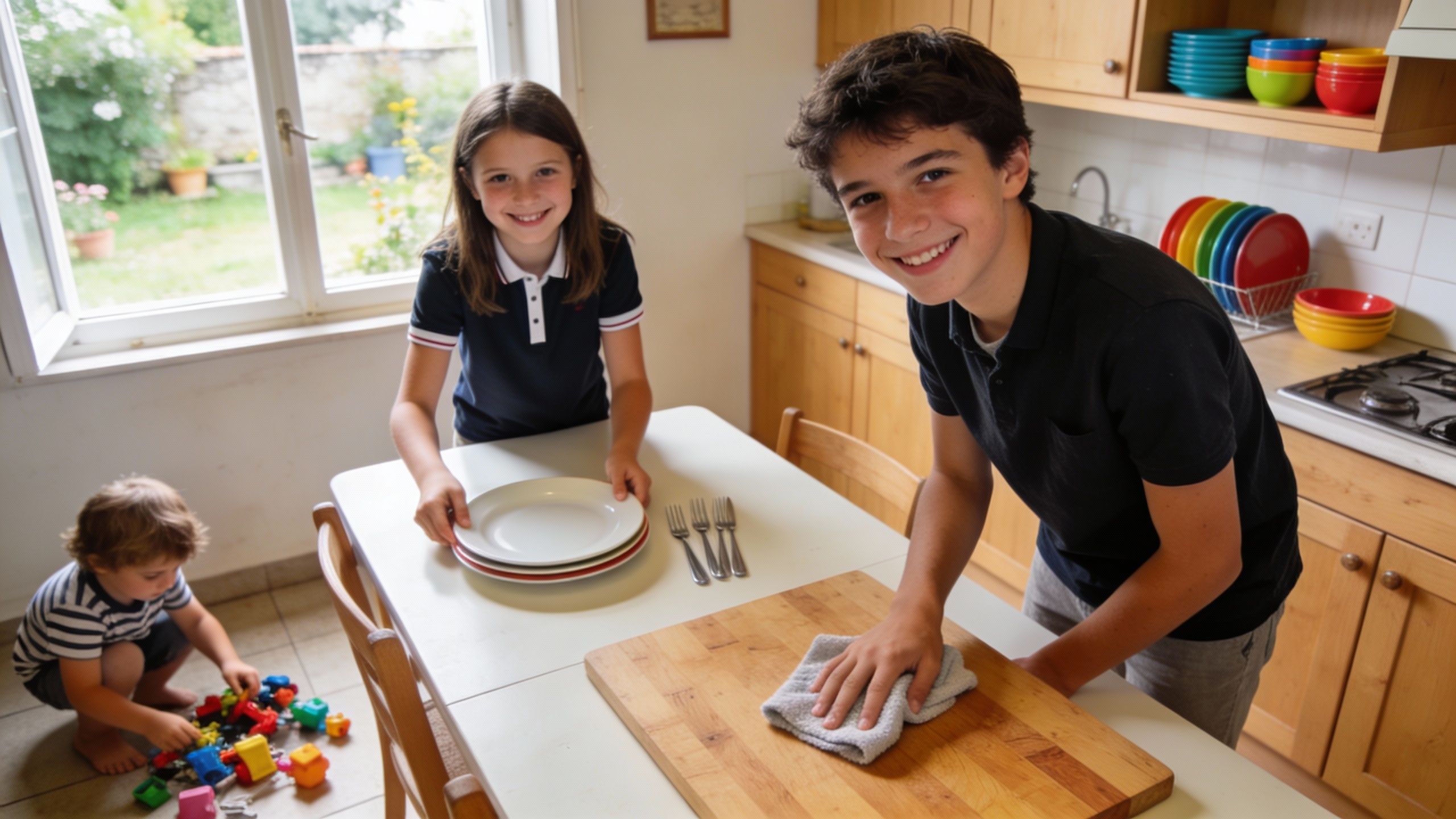 La répartition des tâches ménagères selon l’âge de l’enfant