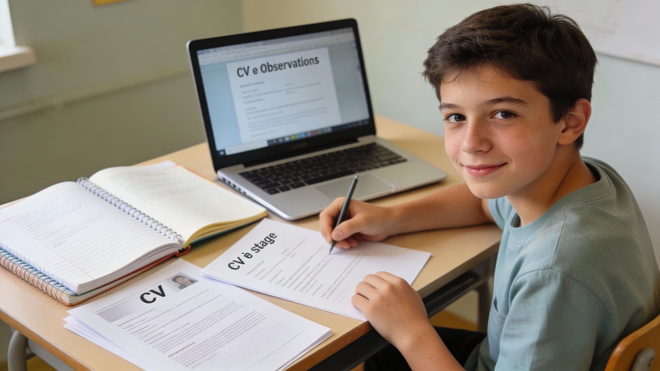 CV stage 3ème : exemple concret et conseils pour collégien