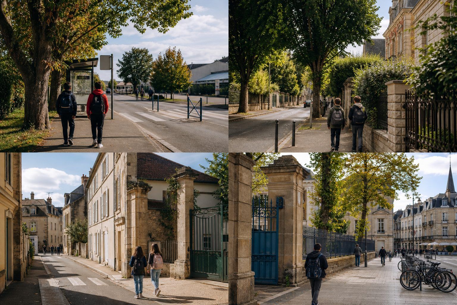 Repères utiles selon la ville&nbsp;: Bruz, Le Perreux-sur-Marne, Nogent-le-Rotrou et Reims