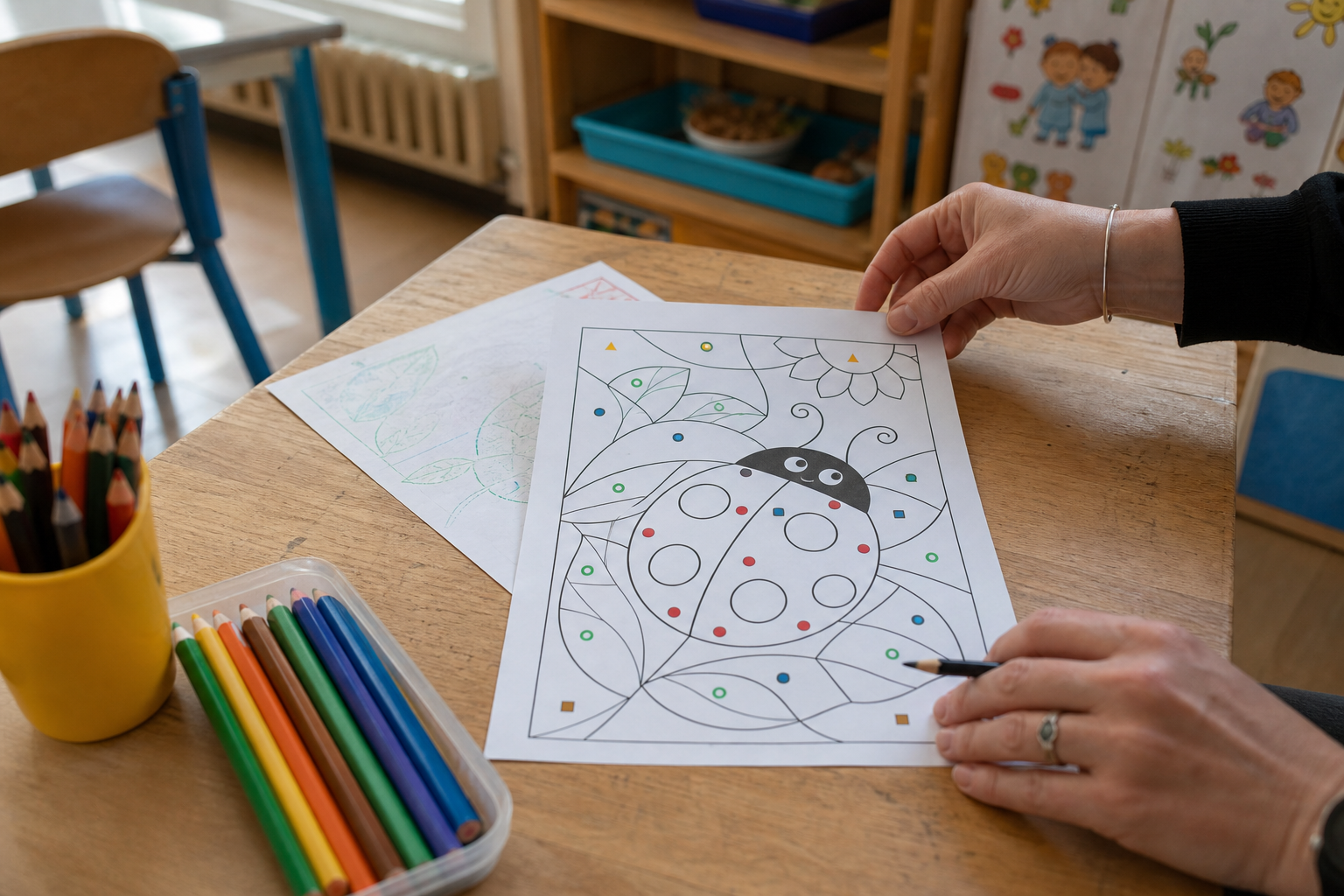 Le coloriage magique en maternelle s’adapte au niveau de l’enfant
