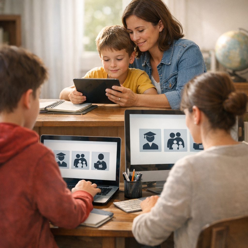 Sélection du profil ; : élève, parent ou enseignant, comment se connecter ; ?