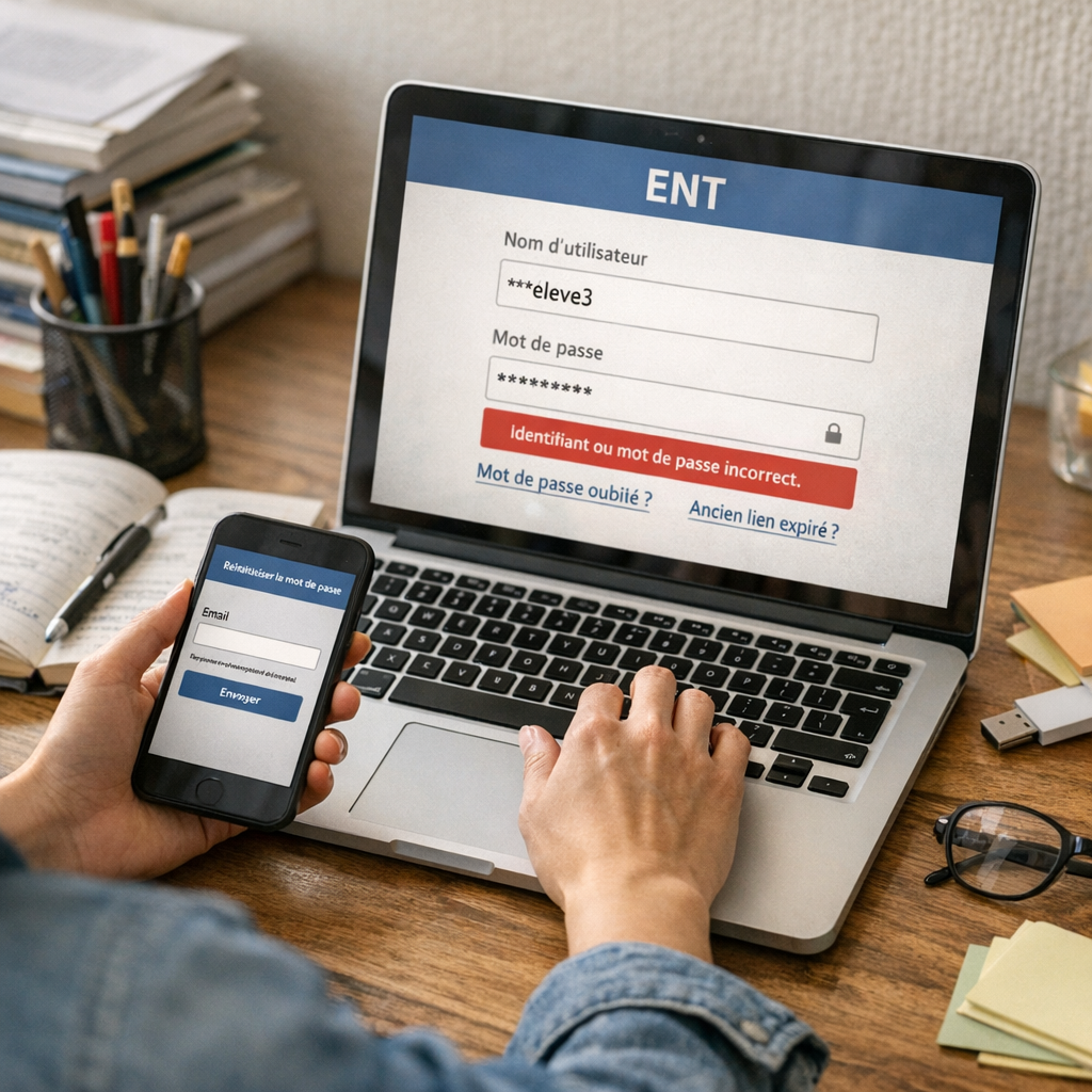 ENTmip bloqué, ancien lien ou mot de passe perdu&nbsp;: dépannage utile