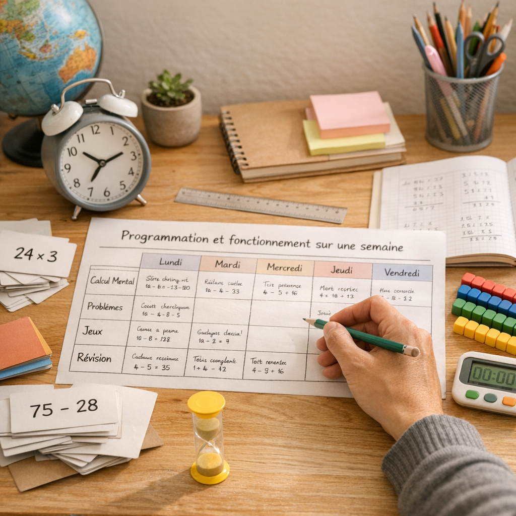Programmation et fonctionnement sur une semaine