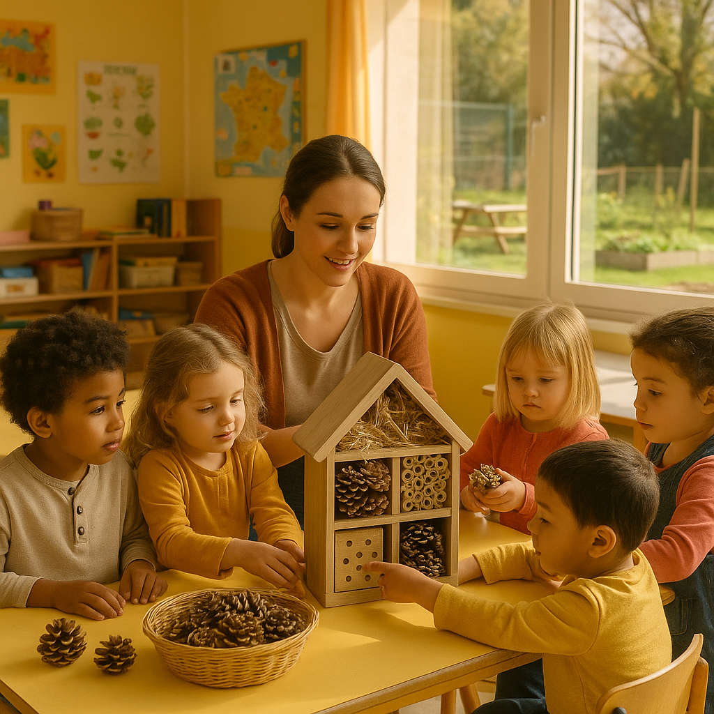 Hôtel à insectes en classe maternelle : activité simple et nature