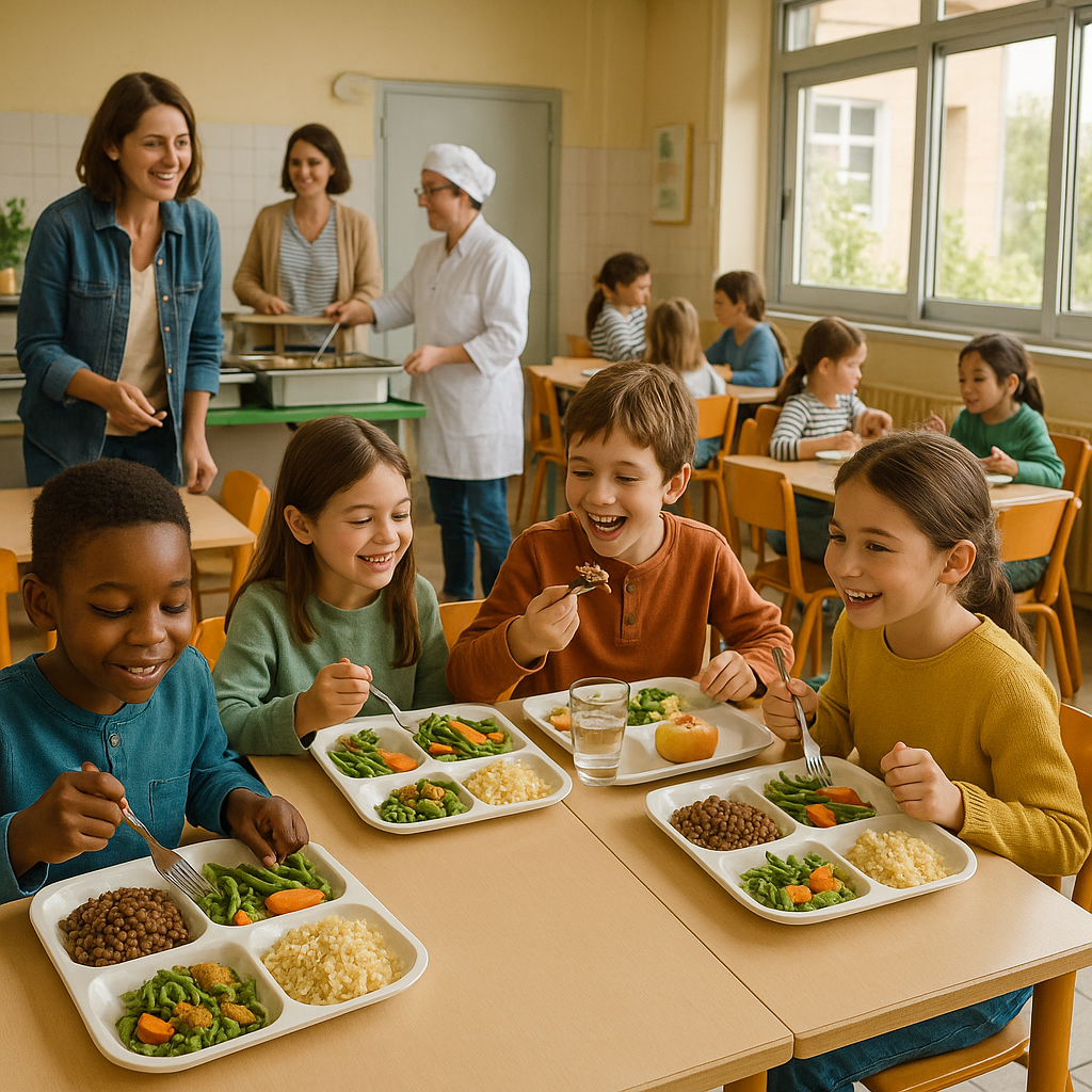Menu végétarien cantine scolaire : mise en place pas à pas