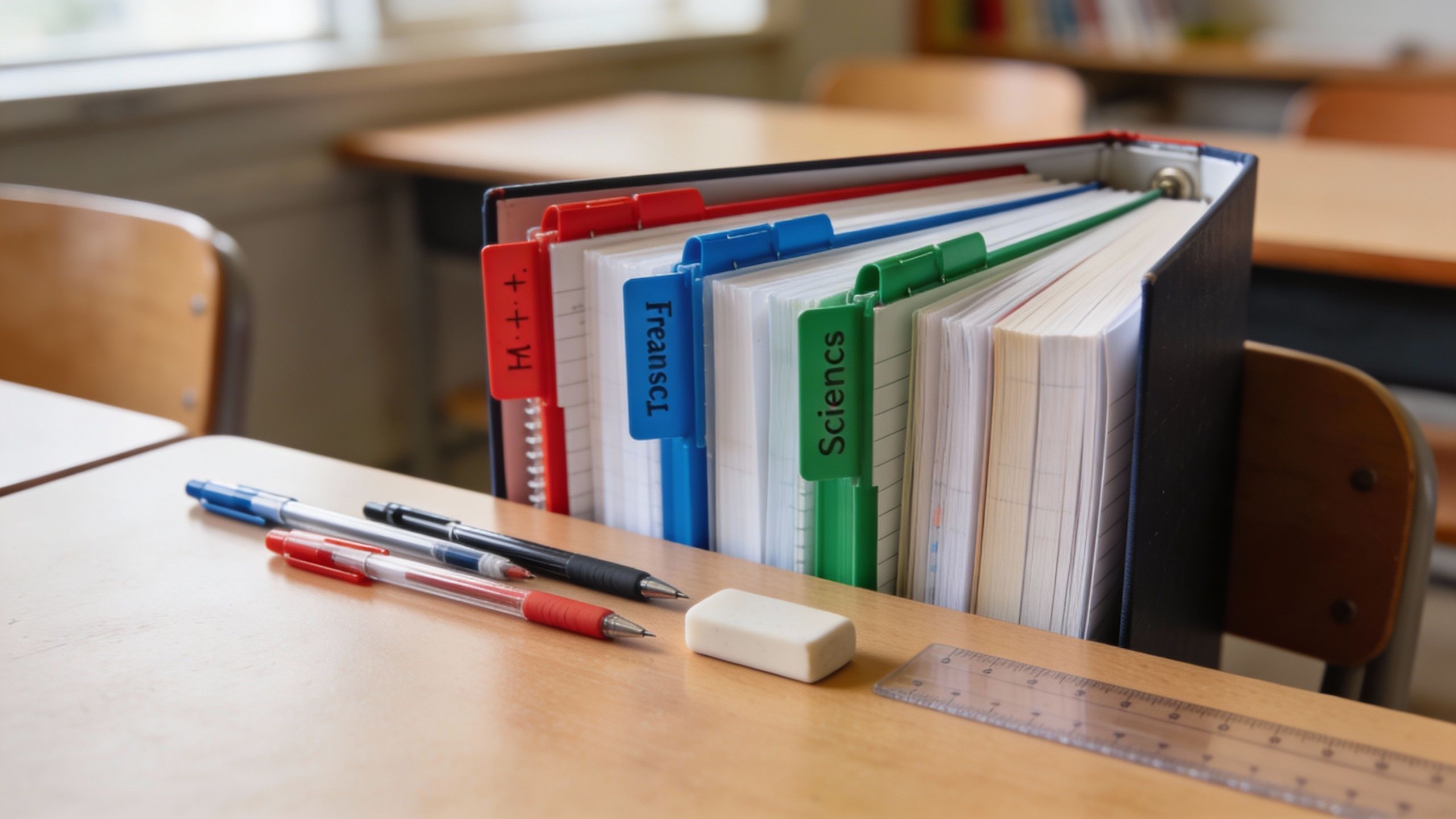 Comment organiser le classeur au collège